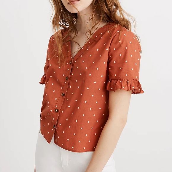 Madewell Tops - Madewell Vintage inspired Polka Dot Top